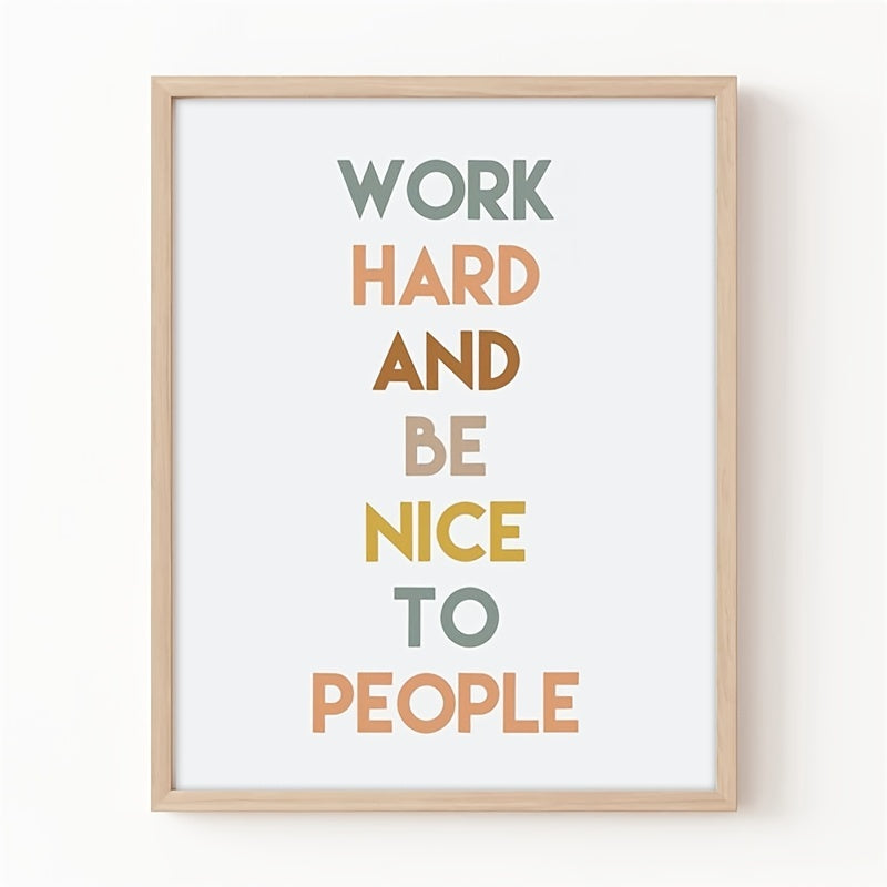 Be Kind Work Hard Wall Decor 8x10in