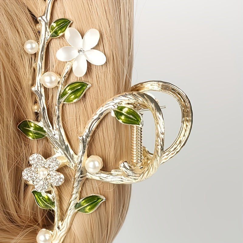 Large Flower Hair Clip Metal Claw Hair Accessory Girls Kids