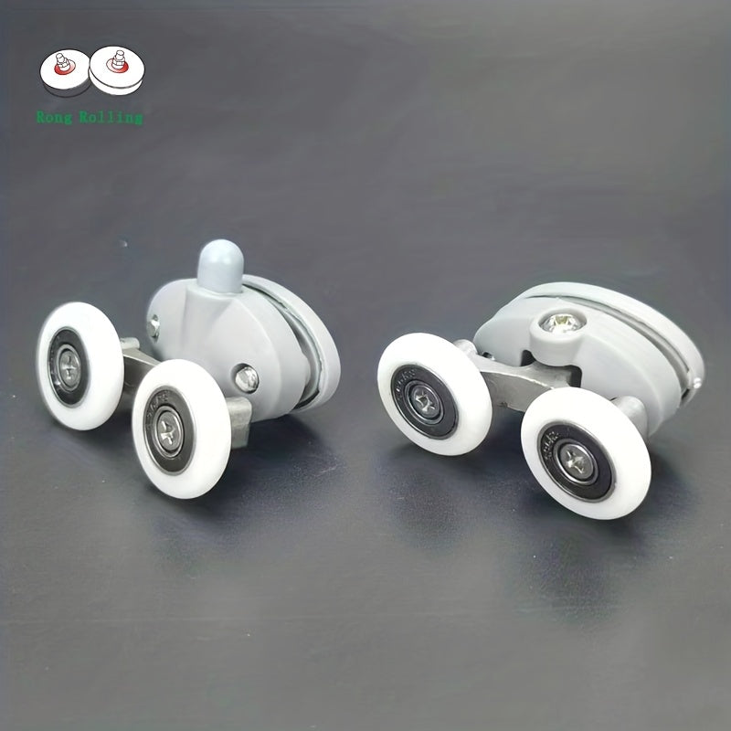 4pcs Shower Room Pulley Whower Door Rollers Runners Two Wheels