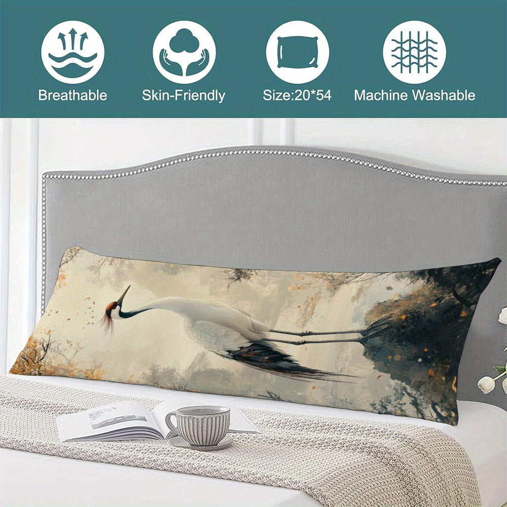 Chinese Crane Fantasy Theme Pillow Cover 45x45