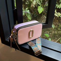 Contrast Crossbody Bag Camera Shoulder Bag Square Purse For Women