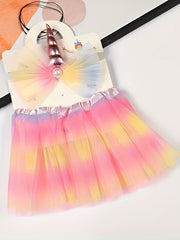 Girls Rainbow Tutu Skirt Dance Ballet Performance 1 5y