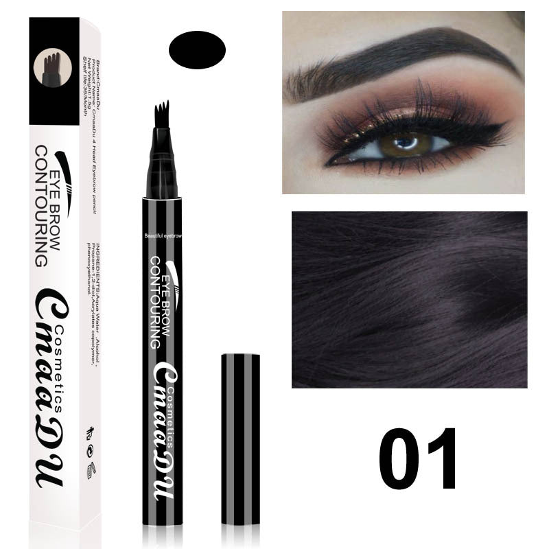 CmaaDu 4 Fork Eyebrow Pencil Waterproof Makeup