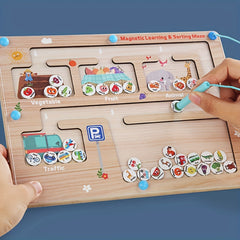 Montessori Magnetic Maze Transportation Puzzle Board