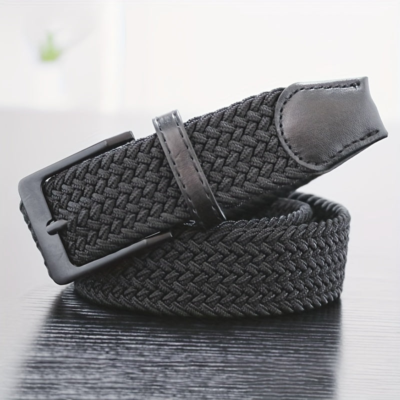 Men's Golf Braided Stretchy Belt Casual Elastic Belt for Jeans