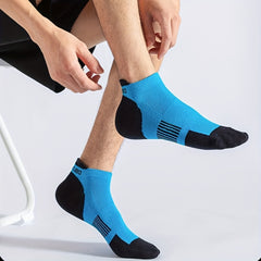 5 Pairs Breathable Cotton Ankle Socks for Sports Running Fitness
