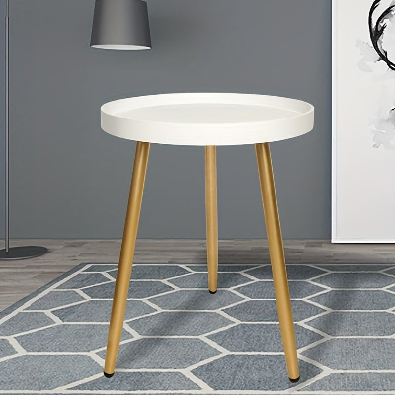 Nordic Round Coffee Table Mini Wooden Bedside Table 3 Legs Modern Minimalist Tea