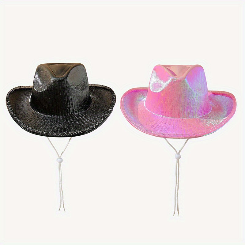 Y2K Laser Cowboy Hat Set With Lights