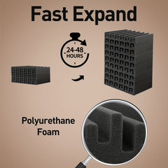 24pcs Sound Absorbing Grooves High Density Resilient Fire Resistant Hom