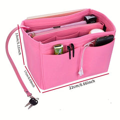 Felt Insert Bag Portable Storage Pouch With Pockets