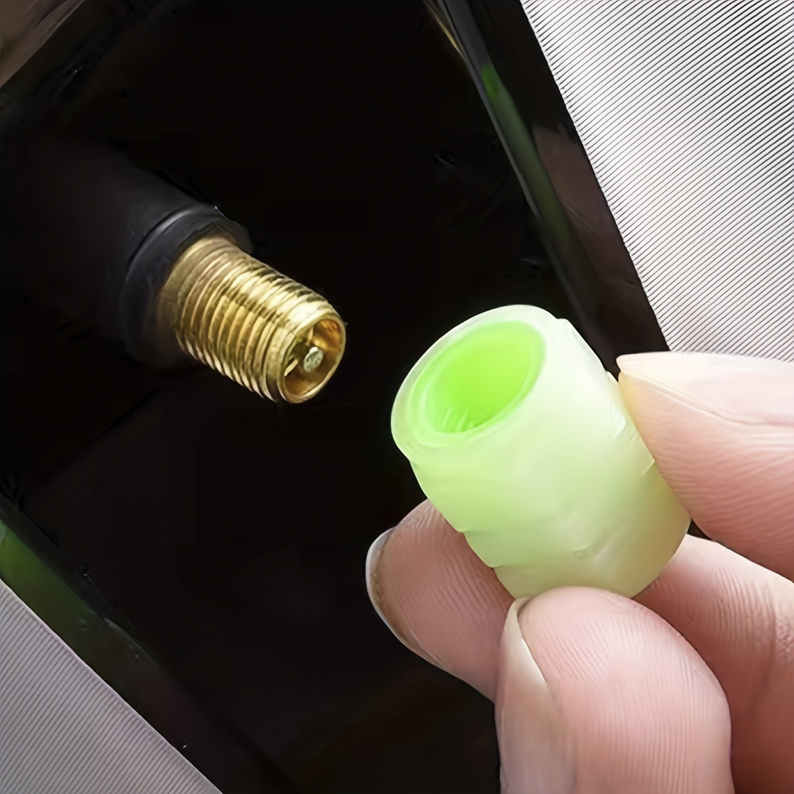 4 Packs Car Tire Luminous Valve Cap Small Valve Cap