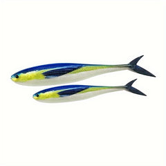 2pcs 12 Scissor Tail Fishing Lure 3D Printing Soft Bait Bionic Sea Fishing Bait