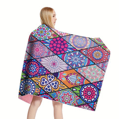Fashionable Printed Microfiber Beach Towel - Quick Drying Sports Towel