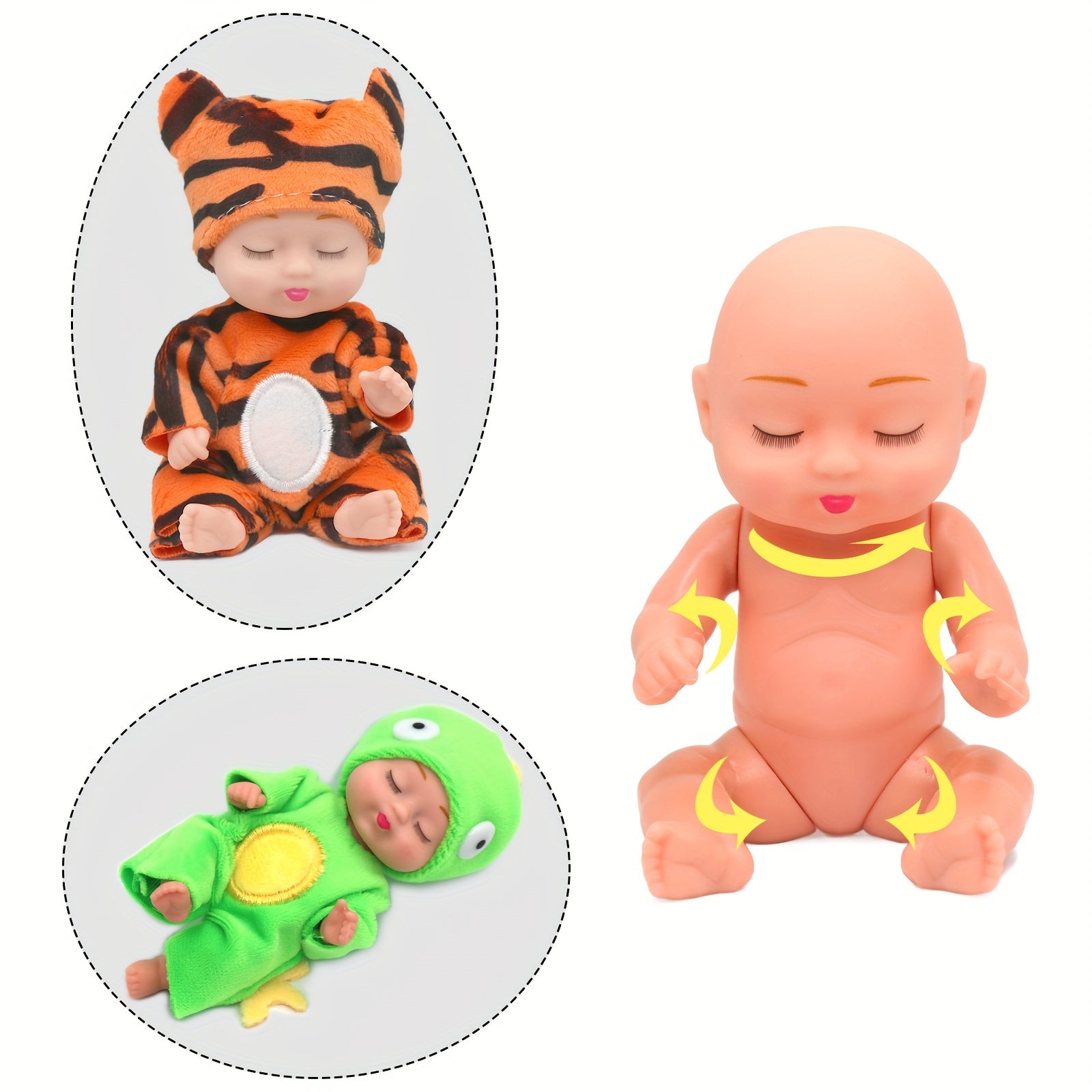 6pcs Fairy Princess Doll Set with Pajamas 10 Animal Teen Doll