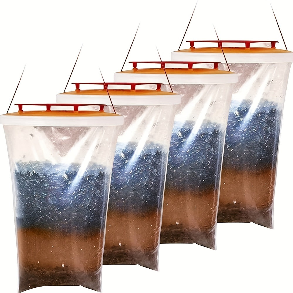 Fly Bag Hanging Fly Trap Outdoor Bug Catcher With Natural Attractant