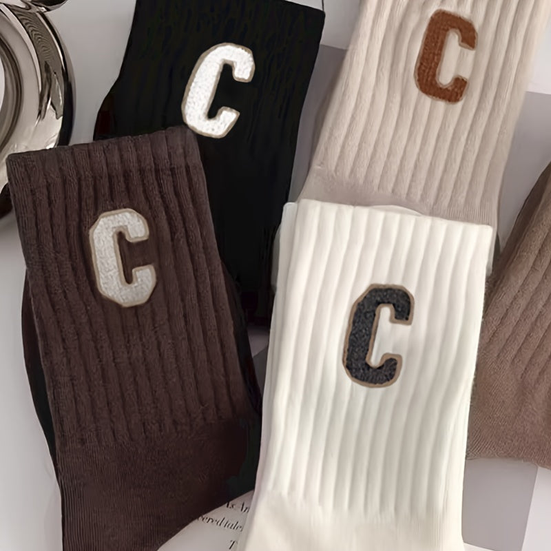5 Pairs Breathable Comfortable Socks Spring Autumn Socks