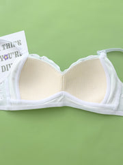 2pcs Floral Print Adjustable Strap Teen Bras