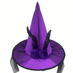Vintage Mesh Veil Halloween Wizard Hat Party Prom Hat Cosplay Accessories