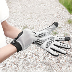 Warm Cycling Gloves Waterproof Windproof Shock-absorbing Non-slip Leather