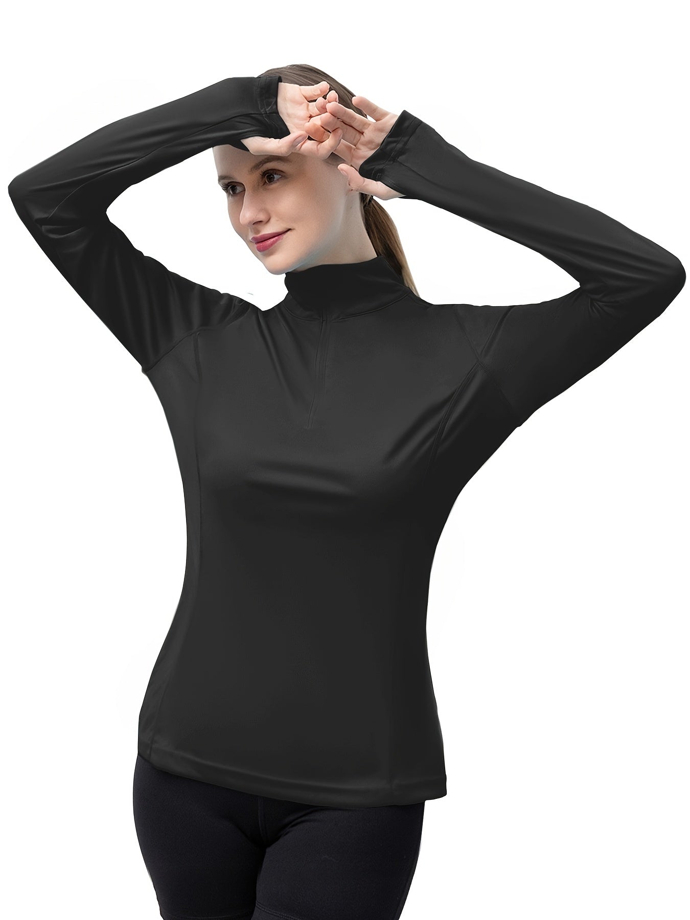 1/4 Zipper Diving Rash Guard Sun Protection Top