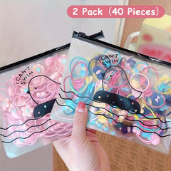 20pcs Princess Hair Rope for Baby Girls, Cartoon Hair Accessories