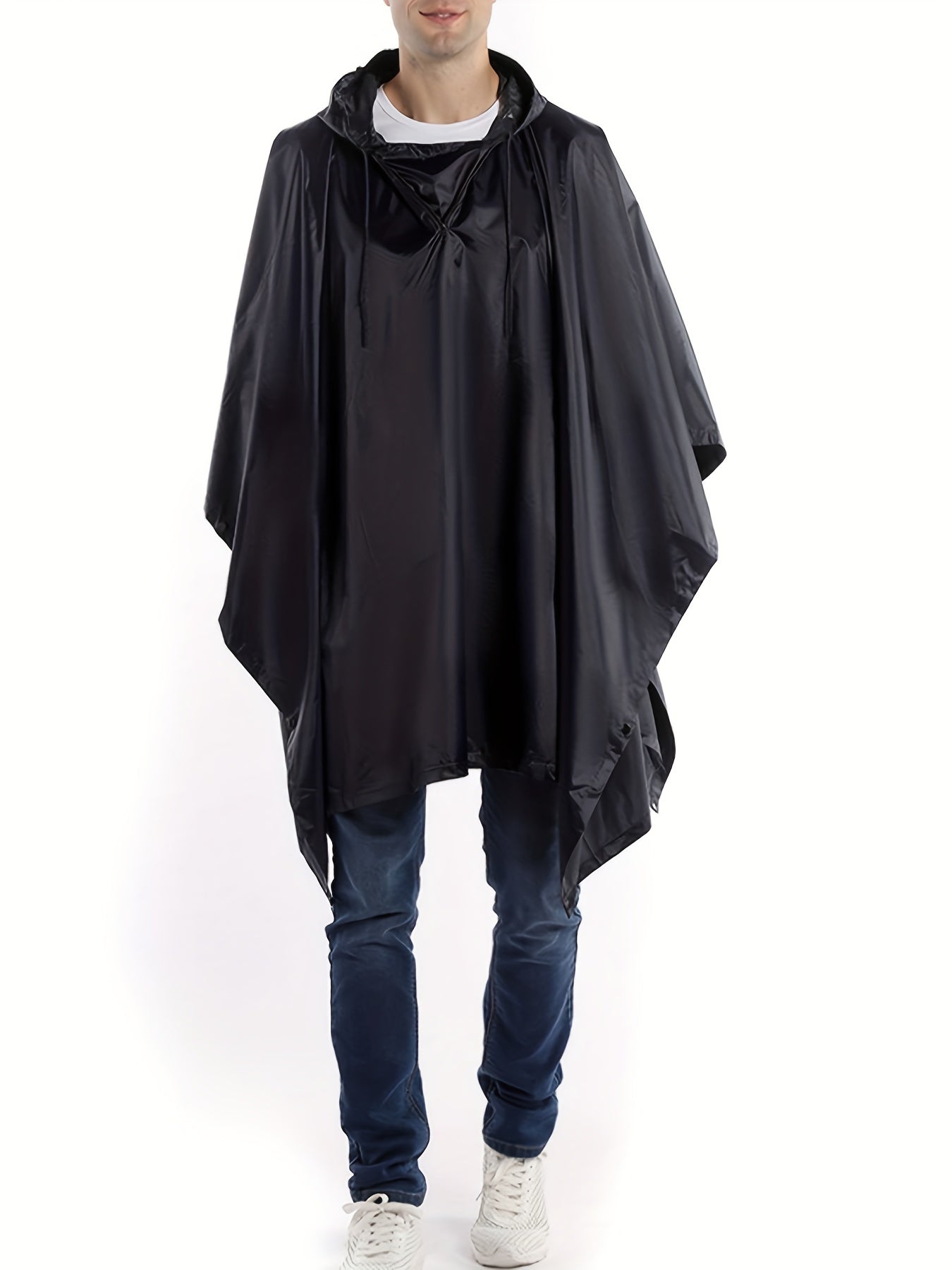 Men's Camo Rain Poncho for Hiking and Combat
