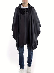 Men's Camo Rain Poncho for Hiking and Combat