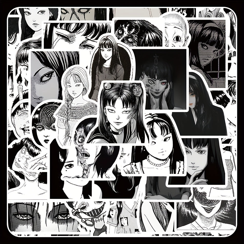 50 Anime Tomie Stickers for Phone Case Laptop Skateboard Waterproof