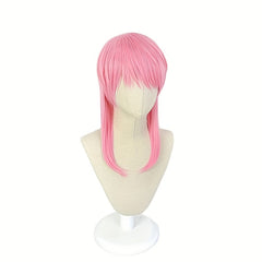 Pink Anime Wig Heat Resistant Synthetic Wig Wig Cap Set