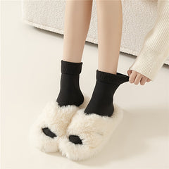 Plush Lined Socks for Warmth & Comfort - Women's Mid Tube Stockings