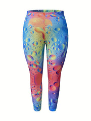 Women's Plus Ombre & Drop Print Leggings