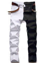 Men's Slim Fit Block Jeans for All Seasons