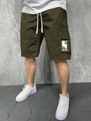 Comfy Cargo Shorts Men's Casual Stretch Elastic Waist Drawstring Shorts