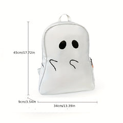 Ghost Shape Backpack Large Capacity PU Leather Backpack