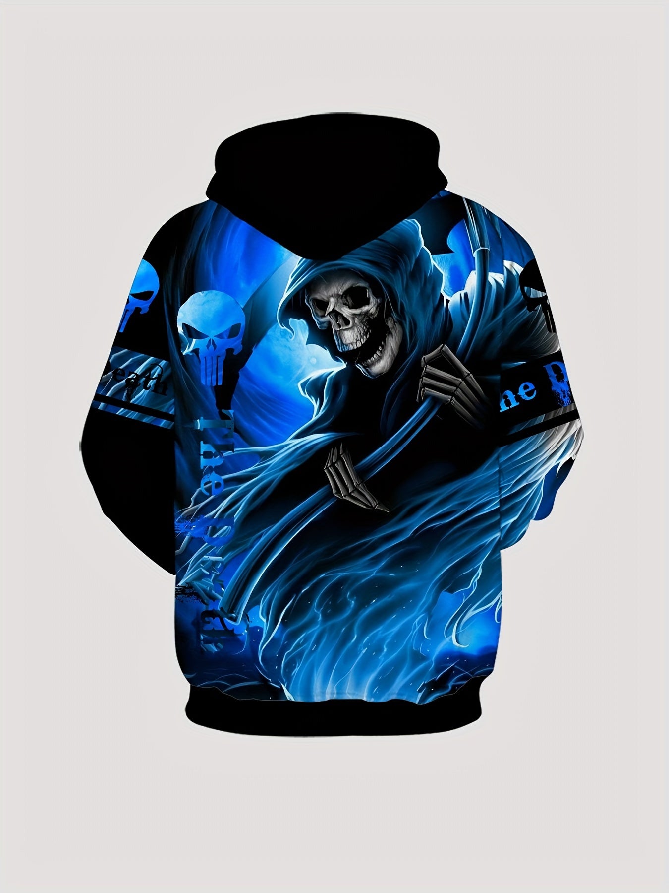 Skull 3D Print Hoodie Mens Graphic Pullover with Pocket