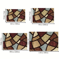 Bohemian Geometric Carpet Anti Slip Waterproof Washable