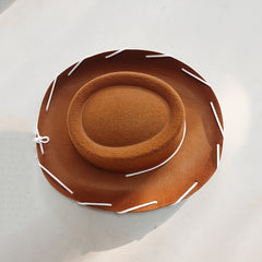 1pc Brown Felt Cowboy Hat for Students