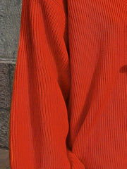 Solid Button Up Lantern Sleeve Cardigan