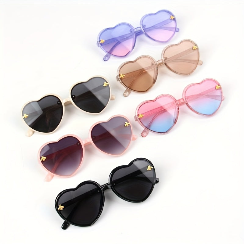 Girls Heart Shaped Sunglasses for UV Protection