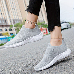 Women's Knit Sock Sneakers Lightweight Low Top Walking Shoes