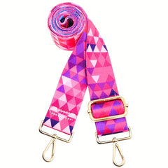 Colorful Geometric Pattern Bag Strap Replacement DIY Travel Accessories