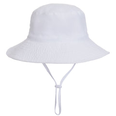 Baby Solid Bucket Hat Sunscreen Adjustable Wide Brim Beach Basin Hat