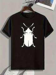 Insect Pattern Print Men's Sports T-shirt for Fitness Activities