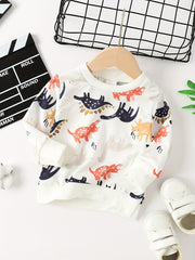 Baby Boy Dinosaur Sweatshirt Long Sleeve Pullover
