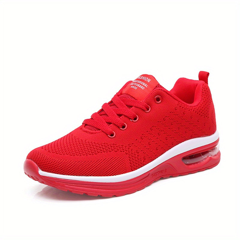 Women's Mesh Air Cushion Running Shoes Lightweight Lace Up Travel Walking Shoes