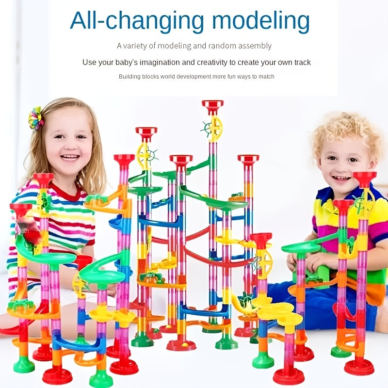 Colorful Marble Run Track Set for Children Ages 3