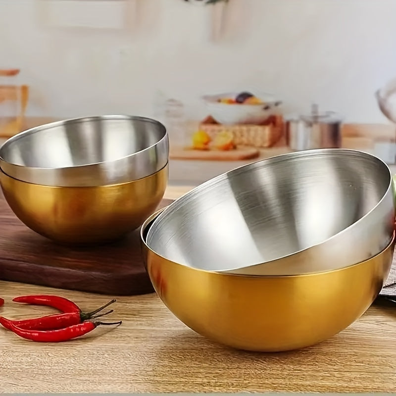 Stainless Steel Salad Bowl Instant Noodle Bowl Serving Bowl