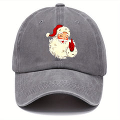 Washed Cotton Baseball Cap Santa Clause Sun Hat Trucker Hat