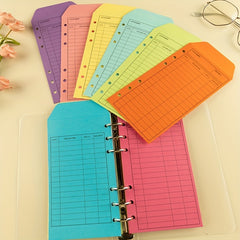 12pcs Budget Envelopes 6 Hole Money Envelopes For Cash Colorful Cash Envelopes