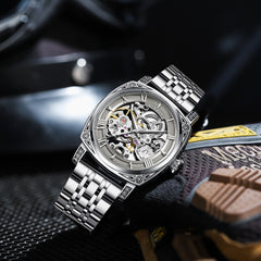 Clearance Promotion Steel Belt Automatic Mechanical Watch